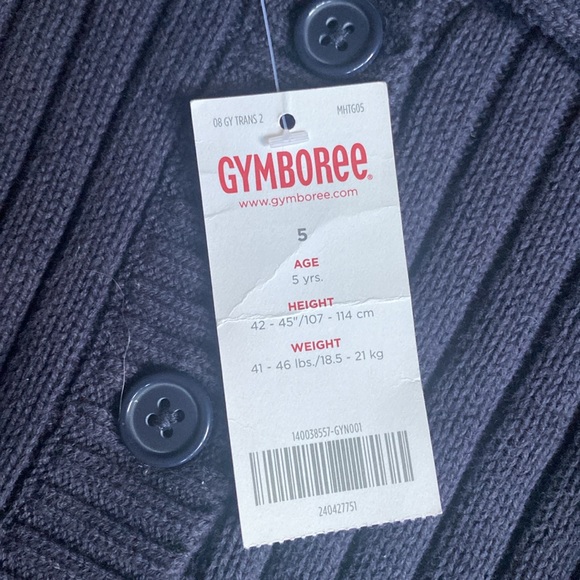 New Gymboree Color-Navy Button Cardigan Size 5 - Picture 2 of 5